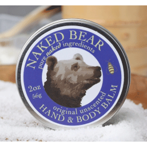 Naked Bear Hand Balm Unscented 2oz Tin Naked Bear, natural, Hand Balm, unscented